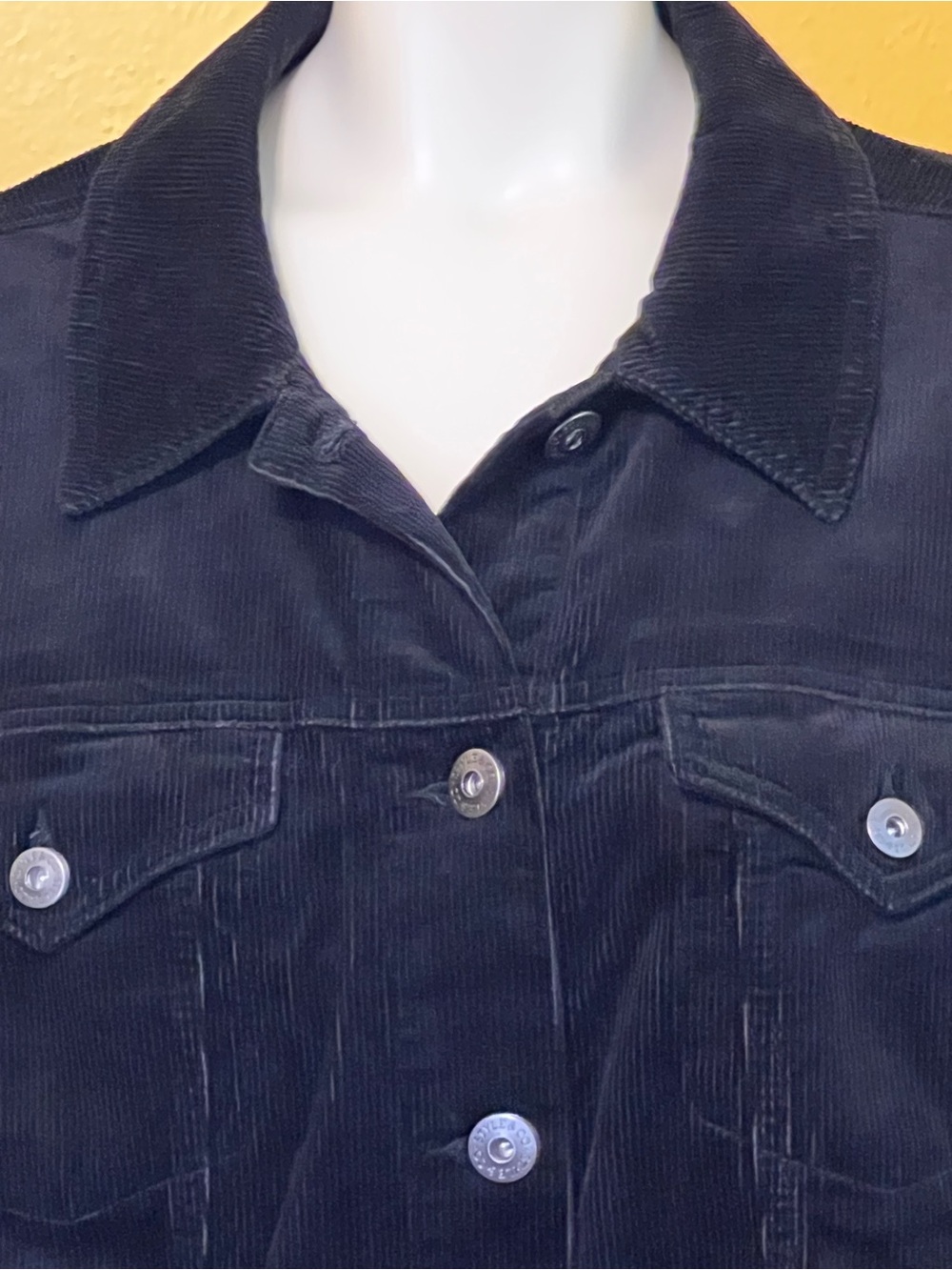 Black Corduroy Trucker Jacket Style & Co, 20W - Picture 5 of 10